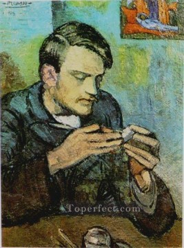 パブロ・ピカソ Painting - マテウ・フェルナンデス・デ・ソトの肖像 1901年 パブロ・ピカソ